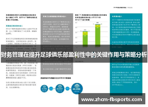 财务管理在提升足球俱乐部盈利性中的关键作用与策略分析